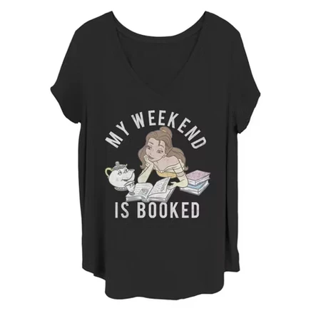 Women's Disney  Weekend Booked T-Shirt black