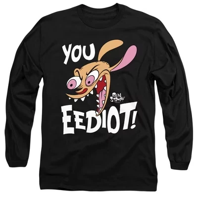 Мужской лонгслив LogoVision Ren and Stimpy, чёрный