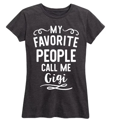 Женская футболка My Favourite People Gigi с коротким рукавом и графическим рисунком heather charcoal