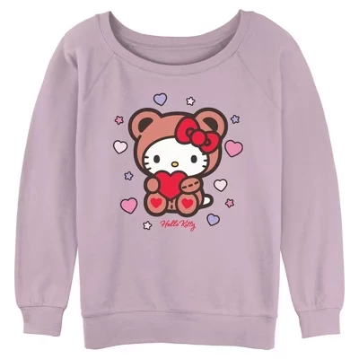 Женская толстовка Cute Valentine Bear для юниорок сиреневого цвета
