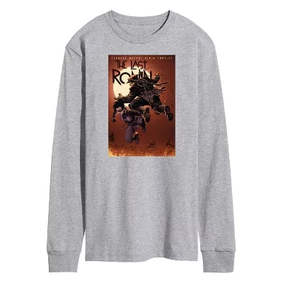 Мужская футболка The Last Ronin Michelangelo с длинным рукавом и графическим рисунком athletic heather