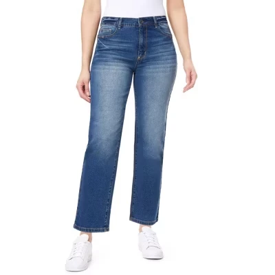 Женские джинсы Fearless Curvy Straight из джинсовой ткани с высокой посадкой Insta Vintage Juniors Jeans ezra