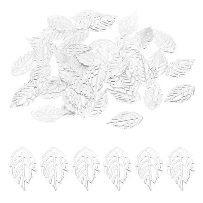 Подвески-листики Unique Bargains, 100 шт., серебристые
