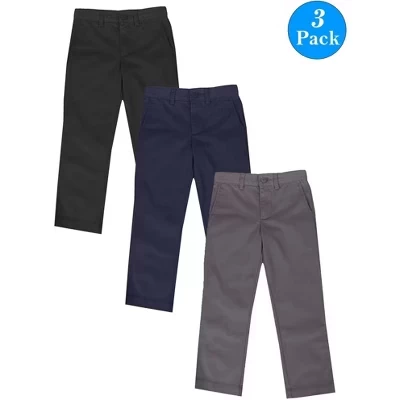 Брюки для школьной формы Galaxy Authentic Boy's с плоской подошвой спереди-3 штуки черный - темно-серый