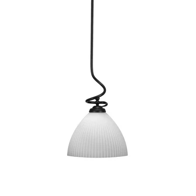 Подвеска Capri 1 - Light матово-черного цвета с матовым оттенком опала 10,75 дюйма