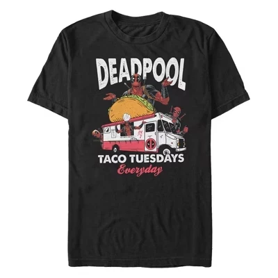 Мужская футболка Marvel: Taco Tuesdays на каждый день, черная