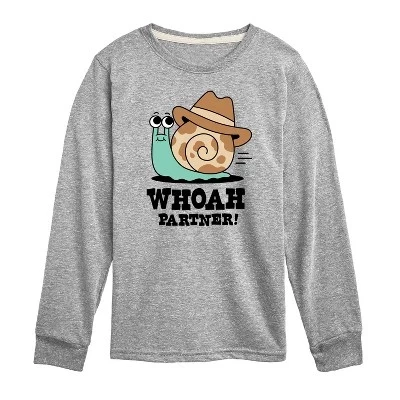 Футболка Whoah Partner Snail с длинным рукавом и графическим рисунком athletic heather