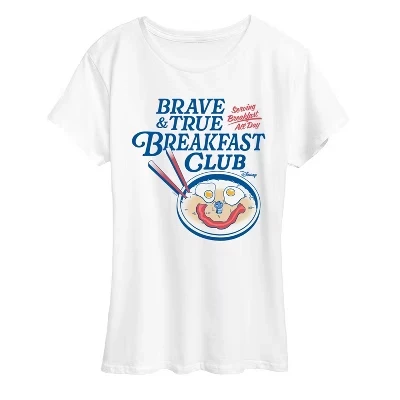 Women's -  - Brave and True Breakfast Club Short Sleeve Graphic T-Shirt white