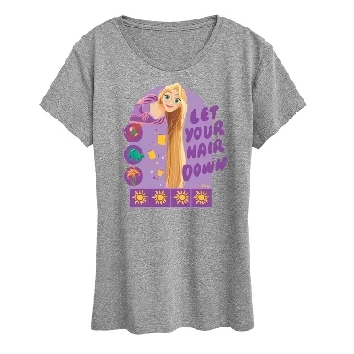 Женская футболка Disney Princess Rapunzel с принтом, серая