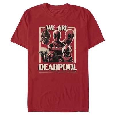 Мужская футболка Deadpool & Wolverine, бордовая