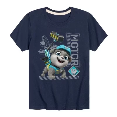 Футболка с коротким рукавом и рисунком Rubble & Crew для мальчиков - Paw Patrol - синяя