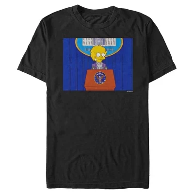 Мужская футболка Lisa for President черного цвета