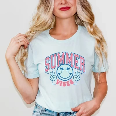 Футболка с коротким рукавом Summer Vibes Peace Happy Face