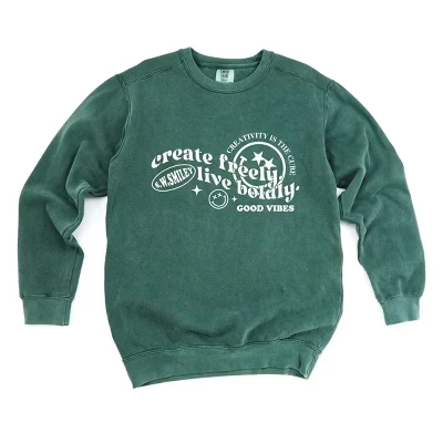 Женский свитшот Simply Sage Market S.W. Smiley, синий