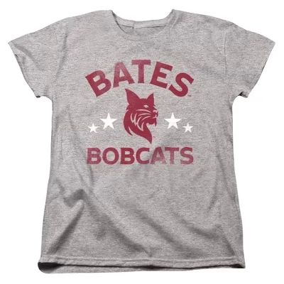 Женская футболка Bates College Bobcats athletic heather