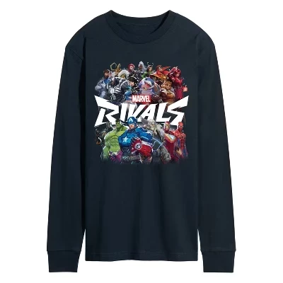 Мужской лонгслив Marvel Rivals Collage, темно-синий