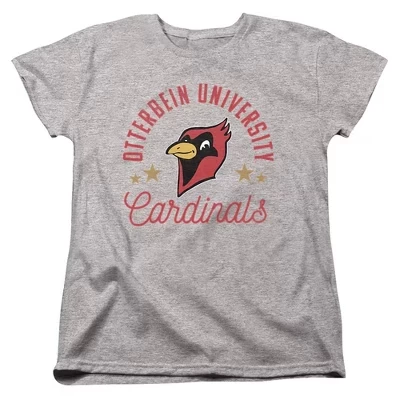 Женская футболка Otterbein University Cardinals athletic heather