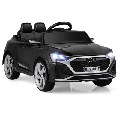 Детская машина Costway Audi SQ8 12 В с пультом, черная