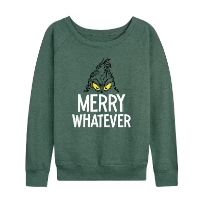 Женский лонгслив The Grinch Merry Whatever, хвойный