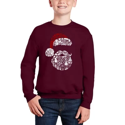 Картинки Санты - Толстовка с круглым вырезом Boy's Word Art темно-бордового цвета