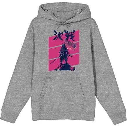 Толстовка с капюшоном Kessen Samurai для взрослых с длинным рукавом heather grey