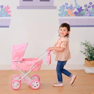 Коляска для кукол Teamson Kids Olivia's Deluxe 2в1 с мини-сумкой, разноцветная