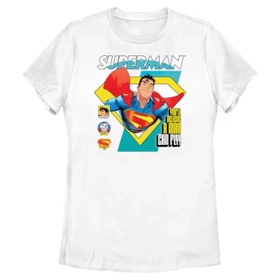 Женская футболка Superman Flying Hero белого цвета