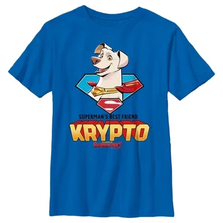 Футболка для мальчиков DC League of Super Pets Krypto, синяя