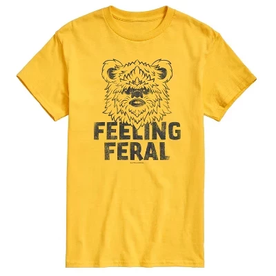 Men's -  - Feeling Feral Ewok Short Sleeve Graphic T-Shirt yellow