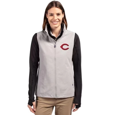 Полированный женский жилет Cincinnati Reds Charter Eco из переработанного материала на молнии