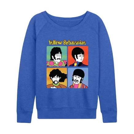 Женский лонгслив The Beatles Trippy Times, синий меланж