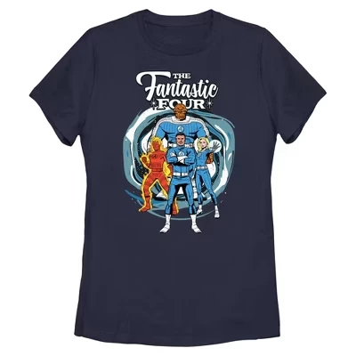 Женская футболка Marvel Fantastic Four с принтом, синяя