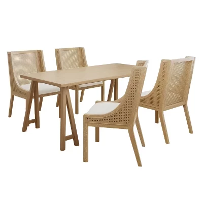 Обеденный сервиз Sorenza из тростника, ротанга и каучукового дерева, 5 предметов
