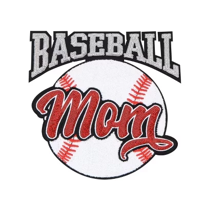 Термоаппликация Alilang «Baseball Mama» с пайетками, стиль 5