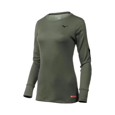 Женская термофутболка Mizuno Breath Thermo, зеленая