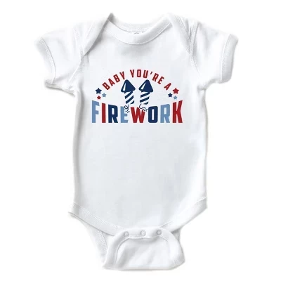 Боди для младенцев The Juniper Shop Firework, белое