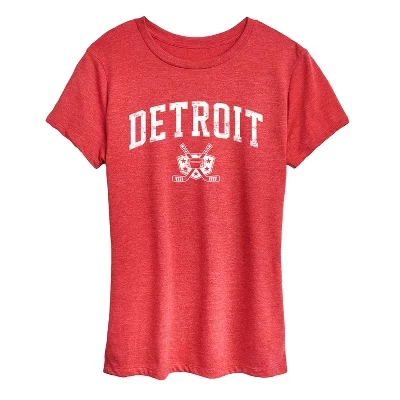 Женская хоккейная футболка с коротким рукавом Detroit Hockey с графическим рисунком