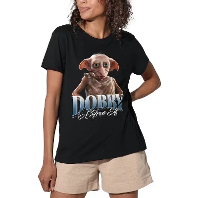 Женская свободная футболка Dobby The Elf Homage, черная