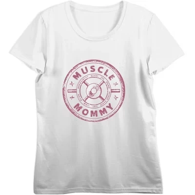 Женская футболка Bioworld с принтом «Muscle Mommy», белая
