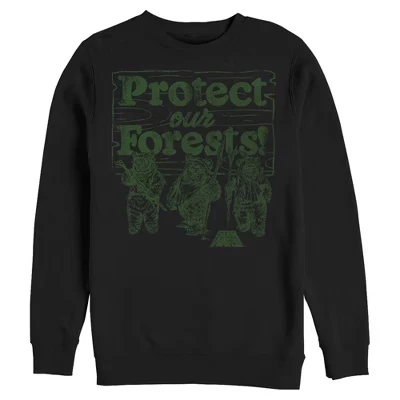 Мужская толстовка Ewok Protect Our Forests черного цвета