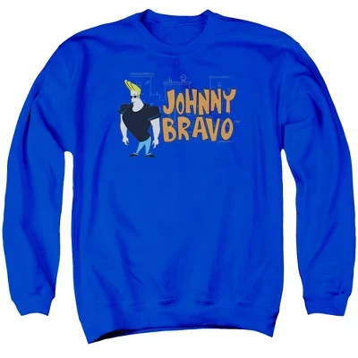 Толстовка с круглым вырезом для взрослых с логотипом Johnny Bravo Johnny