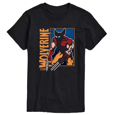 Мужская футболка с коротким рукавом и графическим рисунком Wolverine Pixel, черная