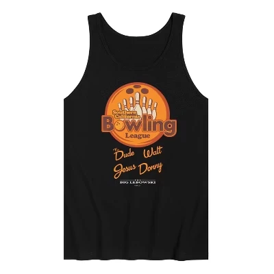 Мужская майка с рисунком Southern California Bowling League, черная