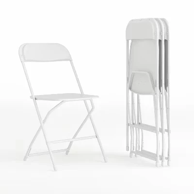 Складные стулья Flash Furniture Hercules, 4 шт., белые