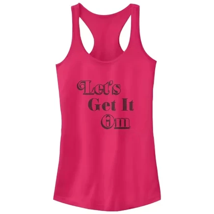 Женская майка Chin-Up Apparel Let's Get Om с узкой спинкой, темно-розовая