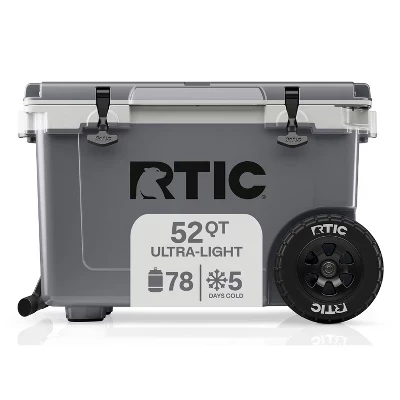 Кулер RTIC Ultra-Light 49 л на колесах, серый