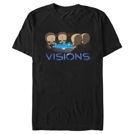 Мужская футболка STAR WARS Visions с принтом пришельца, черная