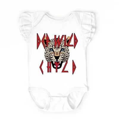 Def Wild Child - Детское боди с развевающимися рукавами белого цвета