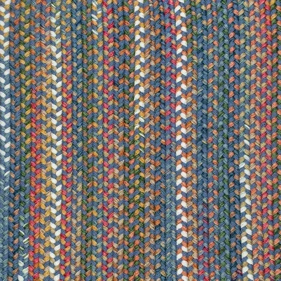 Ковер Country Gem Rug - Плетеный ковер ручной работы для помещений и улицы синего цвета