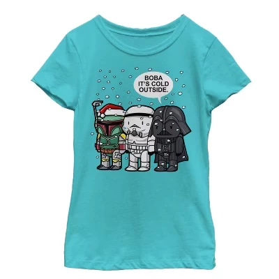Футболка для девочек Star Wars Boba, синяя